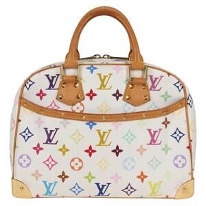 LOUIS VUITTON Monogram Multicolor Trouville Hand Bag White M92663